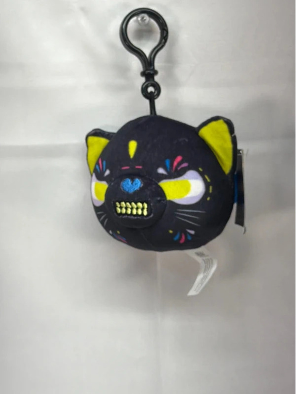 Creepy cats Oscuro, plush bag clip